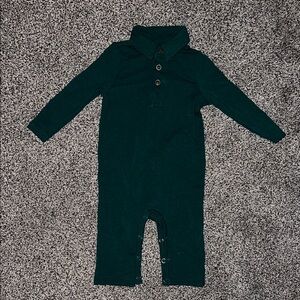 Play by Little Sleepies Forest Green Baby Romper